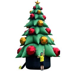 26Ft Tall Inflatable Green Christmas Tree with Multicolor Gift Boxes and Star - Outdoor Indoor Holiday Party Yard Decoration - Blow up Lawn Inflatables Home Family Decoration with No Light