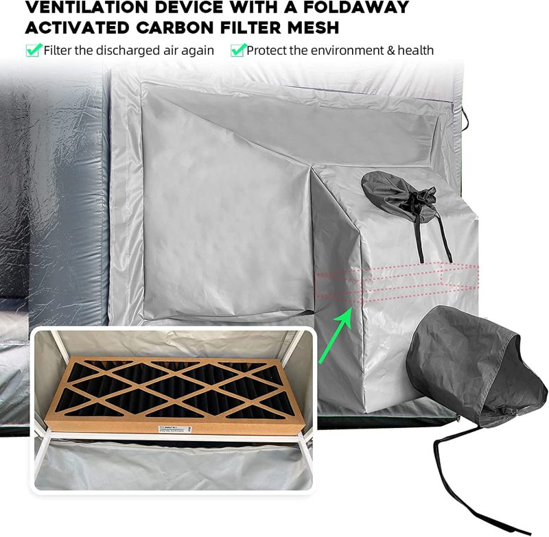 Sewinfla Airtight Paint Booth Oversized Efficient Filter Box inside the Ventilation Device, Helping Solve Overspray & Environmentally-Friendly (Both Suitable for WARSUN, OZIS Inflatable Spray Booth)