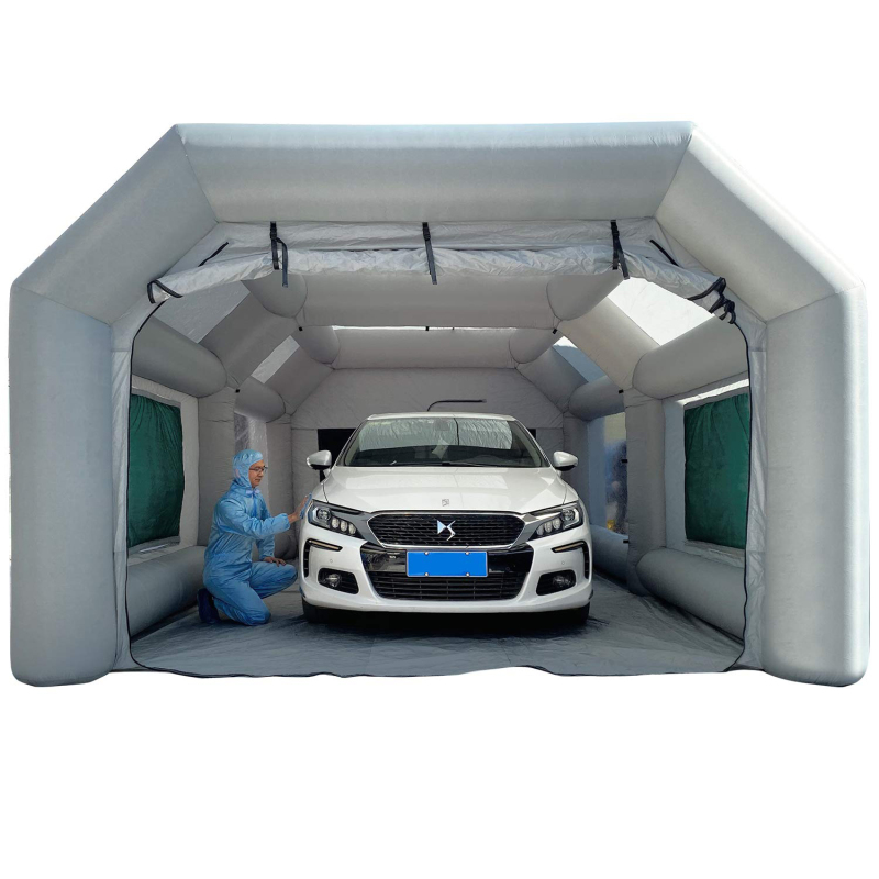 Sewinfla Professional Inflatable Paint Booth 23x13x8.5Ft with 2 Blowers (450W+950W) & Air Filter System Portable Paint Booth Tent Garage Inflatable Spray Booth Painting for Cars