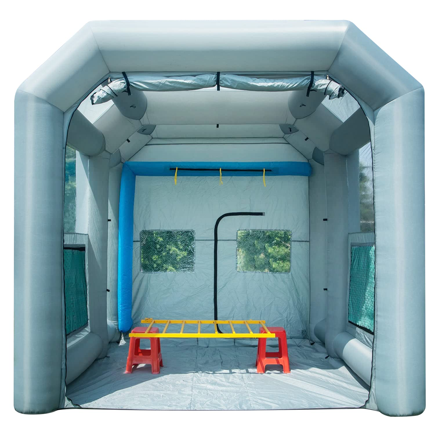 Sewinfla Professional Inflatable Paint Booth 12.5x11.2x11.2Ft with 2