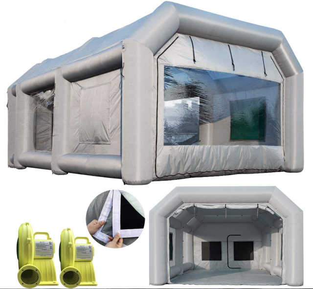 Inflatable Paint Booth Portable Spray Booth Car Tent with 2 Filtration  System US