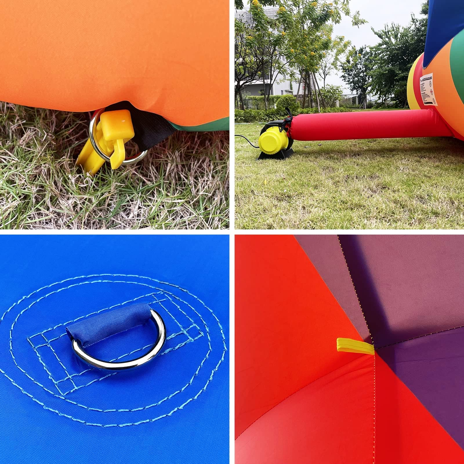 Sewinfla 20ft Rainbow Inflatable Arch with 250W Blower Start