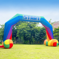 Sewinfla 20ft Rainbow Inflatable Arch with 250W Blower Start Finish Line Arch Indoor & Outdoor Inflatable Archway for Pride Parades Run Race Marathon Advertising Commerce