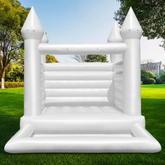 Portable Inflatable White Bounce House 12x10x10FT / 3.5x3x3m with Ball Pool&Blower All PVC Inflatable Jumper Bouncy Castle More Durable Bounce House Castle for Kids Birthday Wedding Party Business Photography