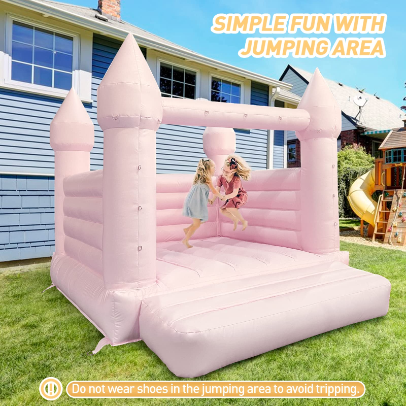 Portable Inflatable Bounce House 13x10x10FT with Blower All PVC Bouncy House Castle with Large Jumping Area & D-Rings Decorate, Bounce House Castle for Wedding Birthday Party Photography Business