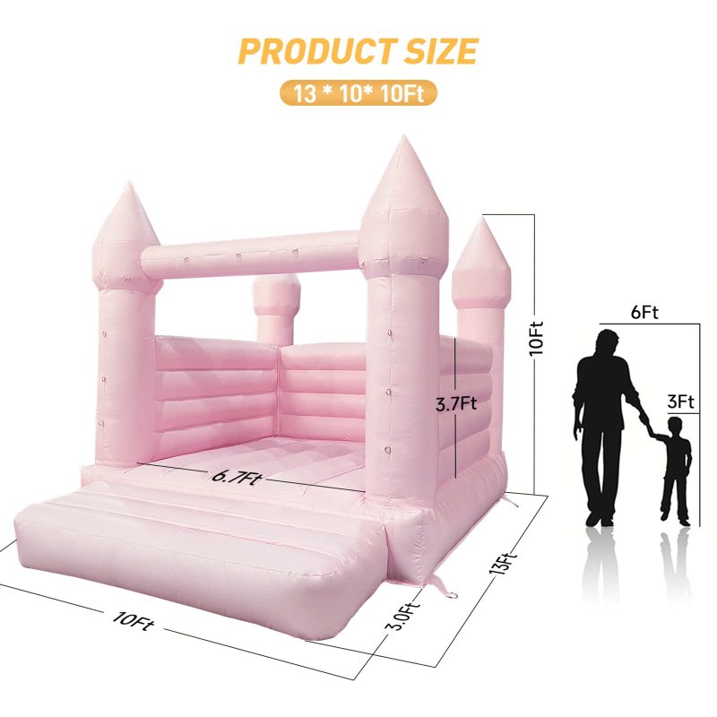 Portable Inflatable Bounce House 13x10x10FT with Blower All PVC Bouncy House Castle with Large Jumping Area & D-Rings Decorate, Bounce House Castle for Wedding Birthday Party Photography Business