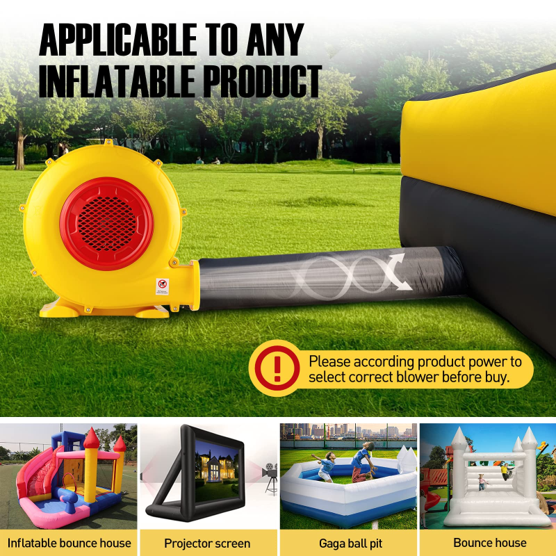 Sewinfla 750W Air Blower, Pump Fan Commercial Inflatable Bouncer Blower, Perfect for Inflatable Movie Screen, Inflatable Paint Booth, Inflatable Bounce House, Jumper, Bouncy Castle