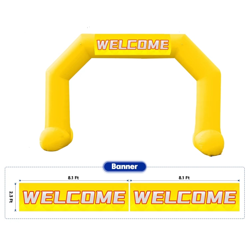 Custom Removable Banner 2 Pcs - Attach Creative Banner to Your Inflatable Arch
