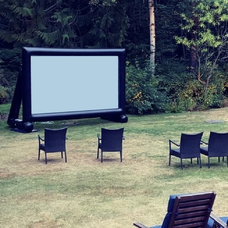 14Ft Upgrade Airtight Movie Screen Outdoor Inflatable Movie Screen No Need Power Supply Continuous - Supports Front and Rear Projection
