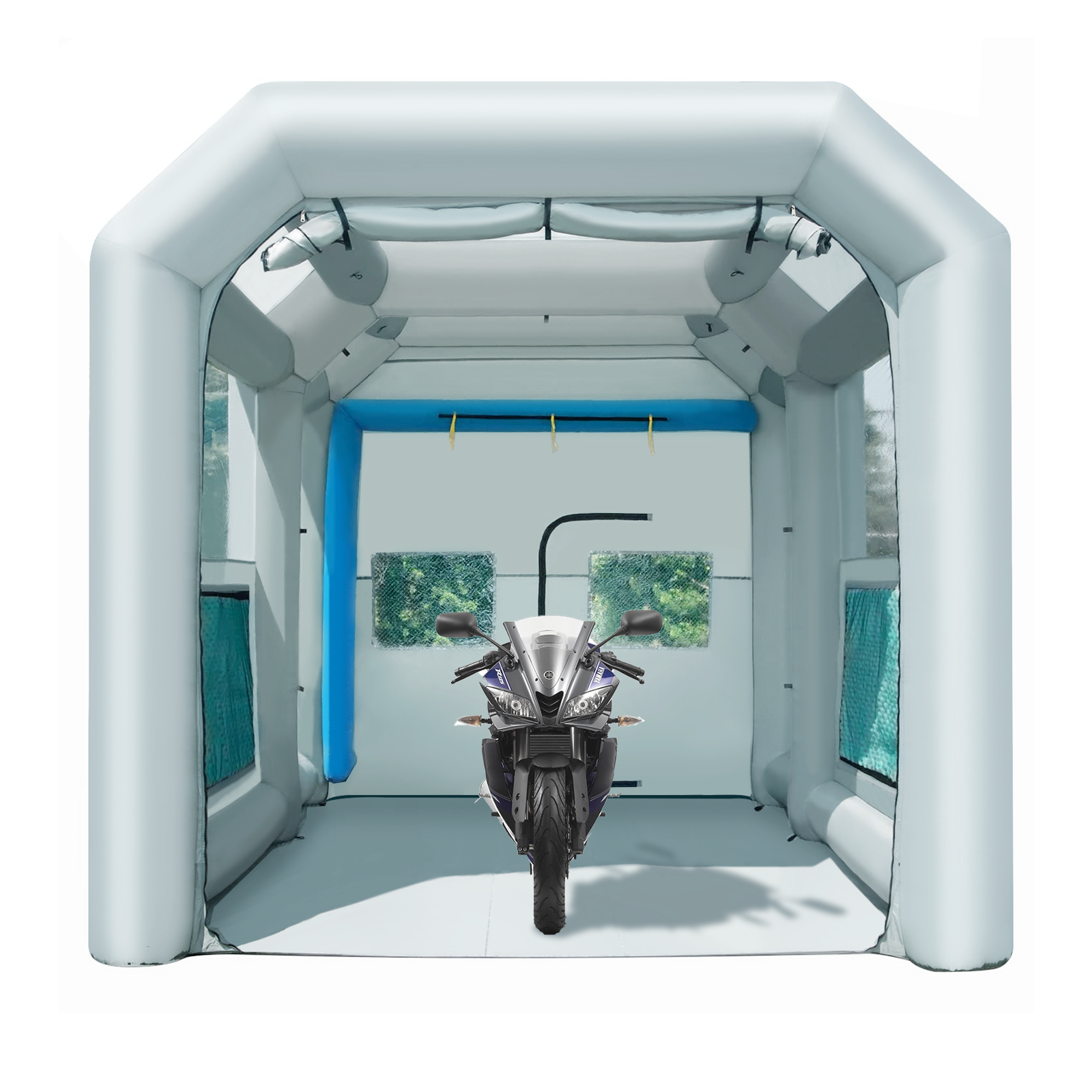 Sewinfla Professional Inflatable Paint Booth 26x15x10ft Environmentally-friendly Air Filter System Portable Paint Booth with Powerful Blowers