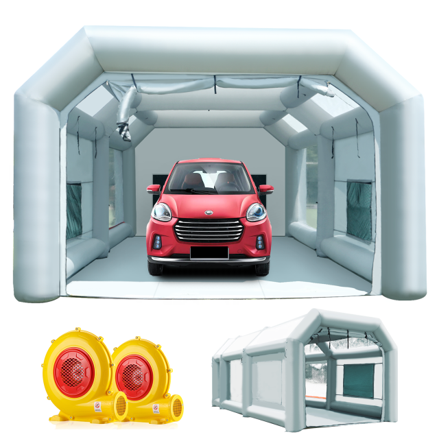 Sewinfla Professional Inflatable Paint Booth 20x13x8.5Ft with 2 Blowers  (480W+750W) & Air Filter