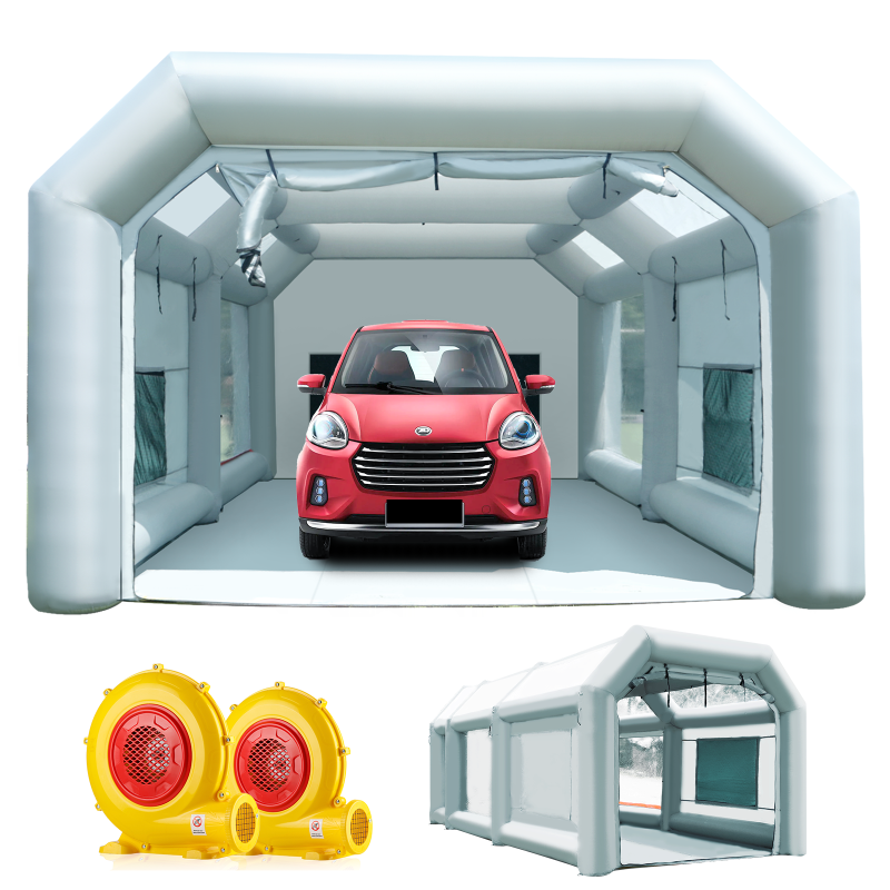 Sewinfla Professional Inflatable Paint Booth 20x13x8.5Ft with 2 Blowers (480W+750W) & Air Filter System Portable Paint Booth Tent Garage Inflatable Spray Booth Painting for Parts,Motorcycles