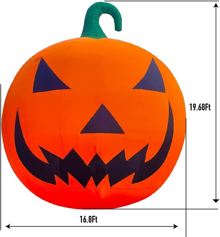 Giant Premium Halloween Inflatable Pumpkin Decorations with Blower, Blow up Halloween Decorations Outdoor Holiday Decor for Outdoor Yard Lawn Xmas Party