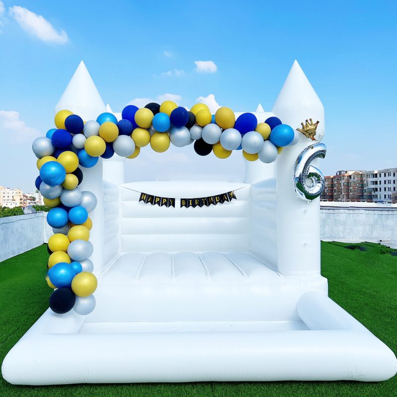 Portable Inflatable Bounce House 13x10x10FT / 4x3x3m with Blower All PVC Bouncy House Castle with Large Jumping Area &amp; D-Rings Decorate, Bounce House Castle for Wedding Birthday Party Photography Business