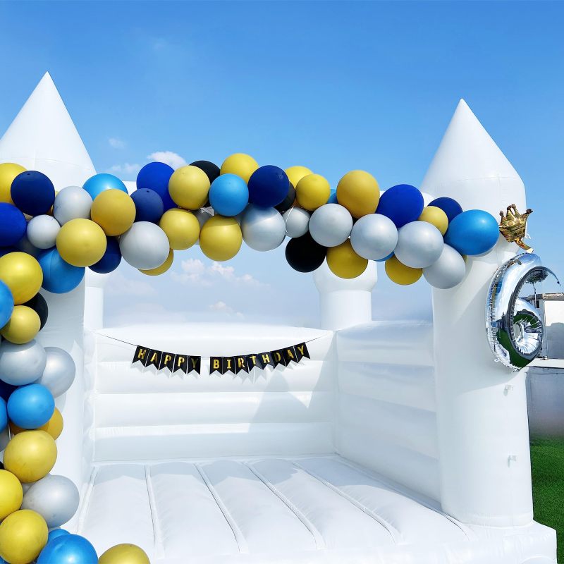Portable Inflatable Bounce House 13x10x10FT / 4x3x3m with Blower All PVC Bouncy House Castle with Large Jumping Area &amp; D-Rings Decorate, Bounce House Castle for Wedding Birthday Party Photography Business