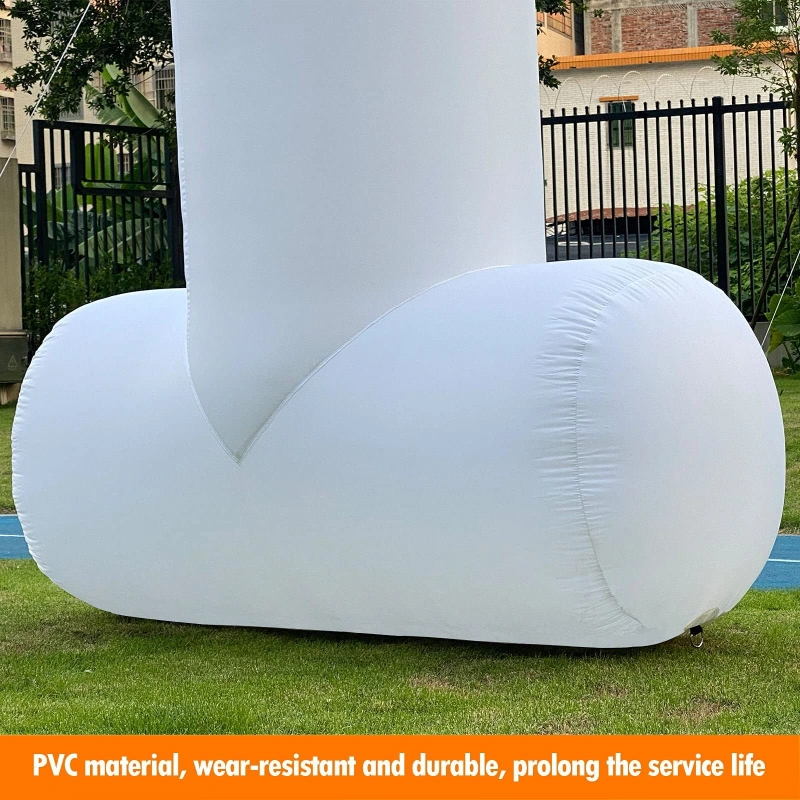 Sewinfla 20ft White Inflatable Arch with Start Finish Line Banners and Powerful Blower, Hexagon Inflatable Archway for Run Race Marathon Outdoor Advertising Commerce