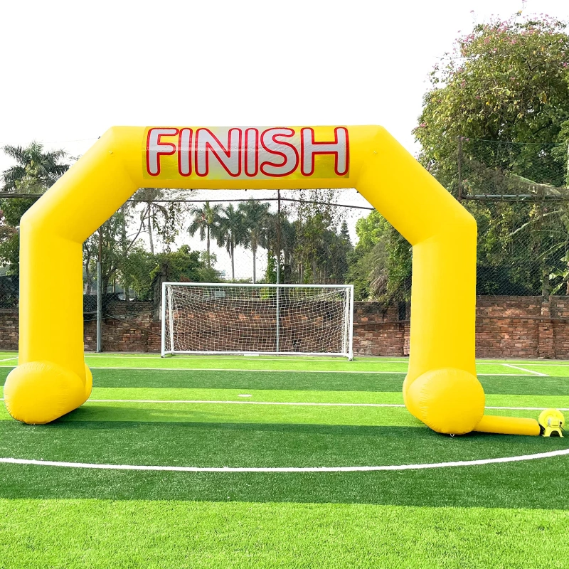 Sewinfla 20ft Inflatable Arch with Start Finish Line Banners and Powerful Blower, Hexagon Inflatable Archway for Run Race Marathon Outdoor Advertising Commerce