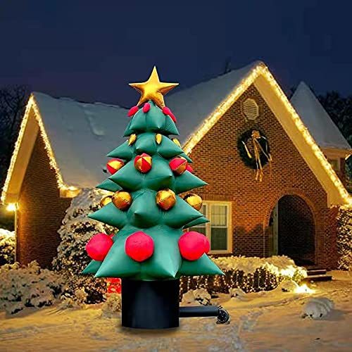 13Ft Christmas Inflatable Green Tree with Built-in LED Lights, Blow up Christmas Decoration with Blower, for Outdoor Indoor Holiday Party