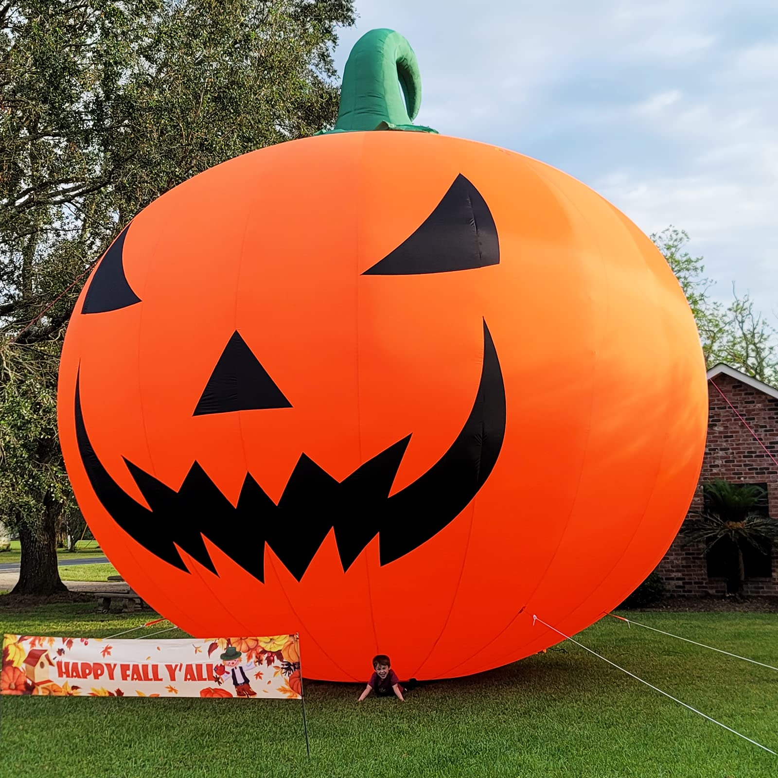 20Ft Giant Premium Halloween Inflatable Pumpkin Decorations With Blower ...