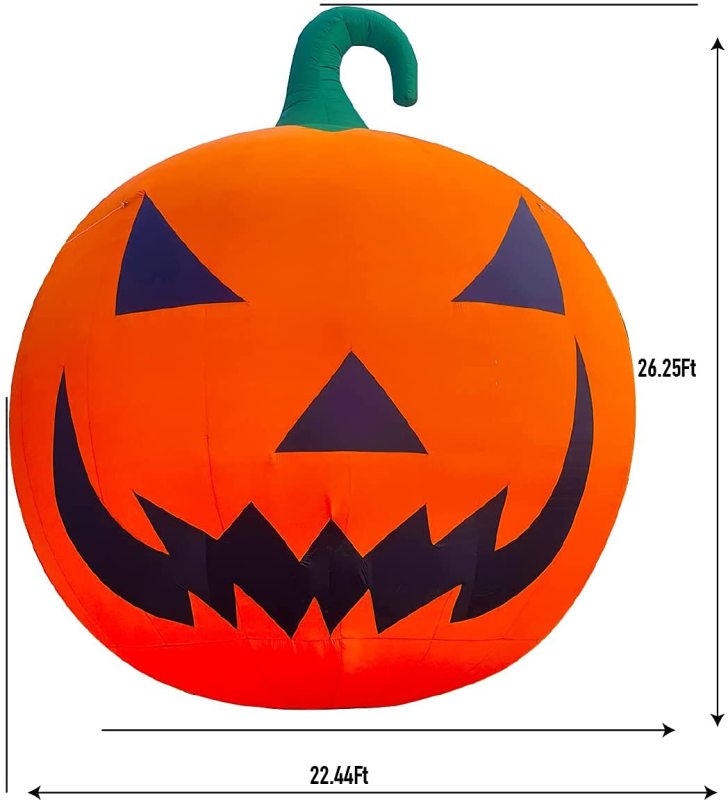 Giant Premium Halloween Inflatable Pumpkin Decorations with Blower, Blow up Halloween Decorations Outdoor Holiday Decor for Outdoor Yard Lawn Xmas Party