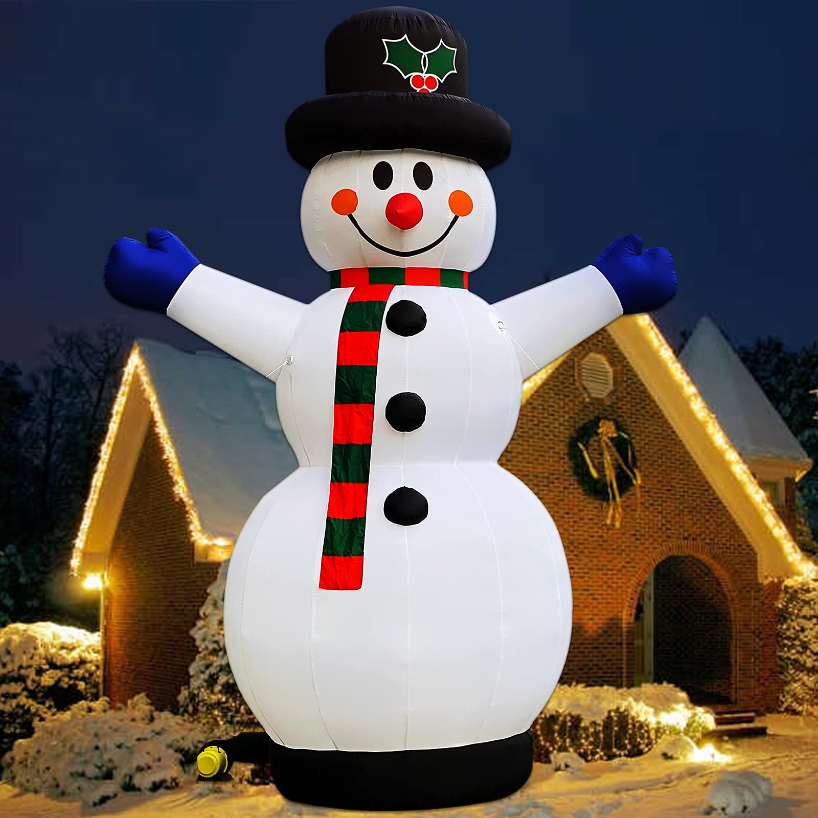 40FT Christmas Inflatable Snowman Lighted with Blower Frosty