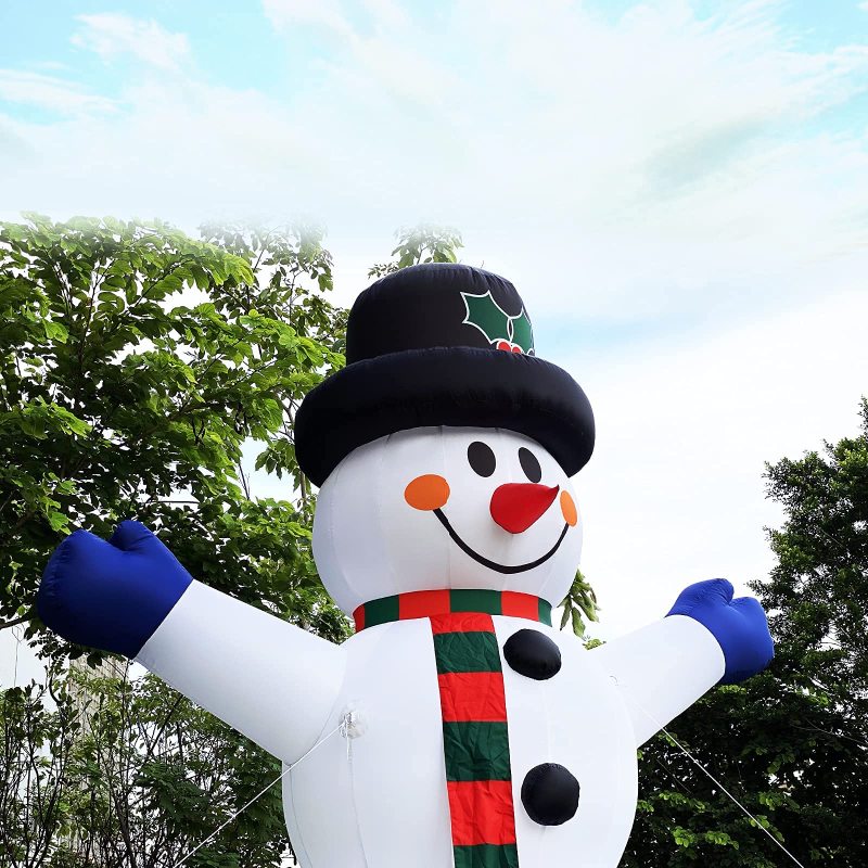 40FT Christmas Inflatable Snowman Lighted with Blower Frosty Snowman Inflatable Outdoor Yard Decoration Lawn Xmas Party Blow Up Decoration