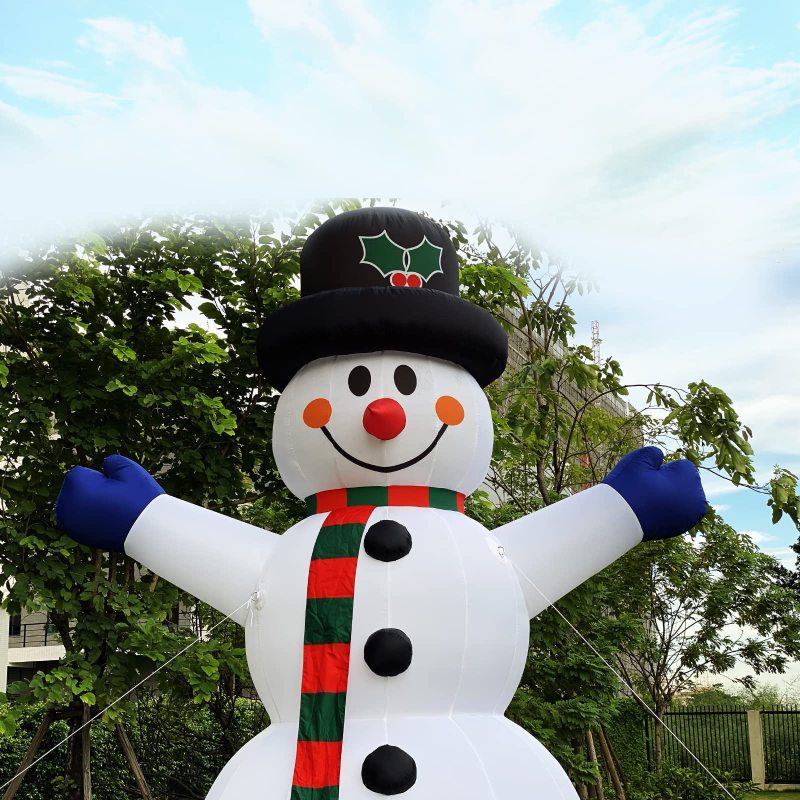 40FT Christmas Inflatable Snowman Lighted with Blower Frosty Snowman Inflatable Outdoor Yard Decoration Lawn Xmas Party Blow Up Decoration