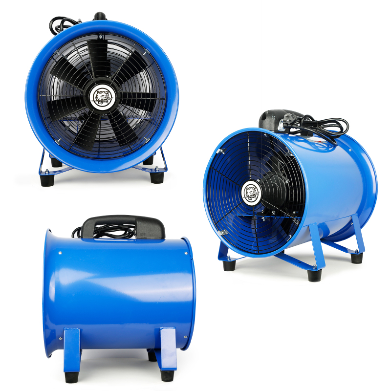 Utility Axial Fan 12 Inch, 520W with 33Ft Duct Hose Pipe, Portable Exhaust and Ventilator Fan, Air Ventilation with 2437 CFM, 3350 RFM (Shipment Date: July 15th)