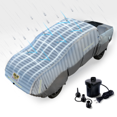 WARSUN Inflatable Hail Protector For Pickup Car Thickened Multilayer Protection PVC Air Bag Anti-Hail Car Cover For Pickup Between 200"-236’’(with Air Pump)