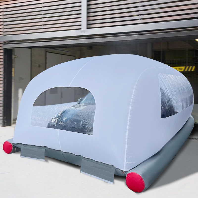 Portable Inflatable Car Cover 19X8.5X5.5Ft Inflatable Car Shield Car Showcase Portable Inflatable Garage for Car Cover and Storage