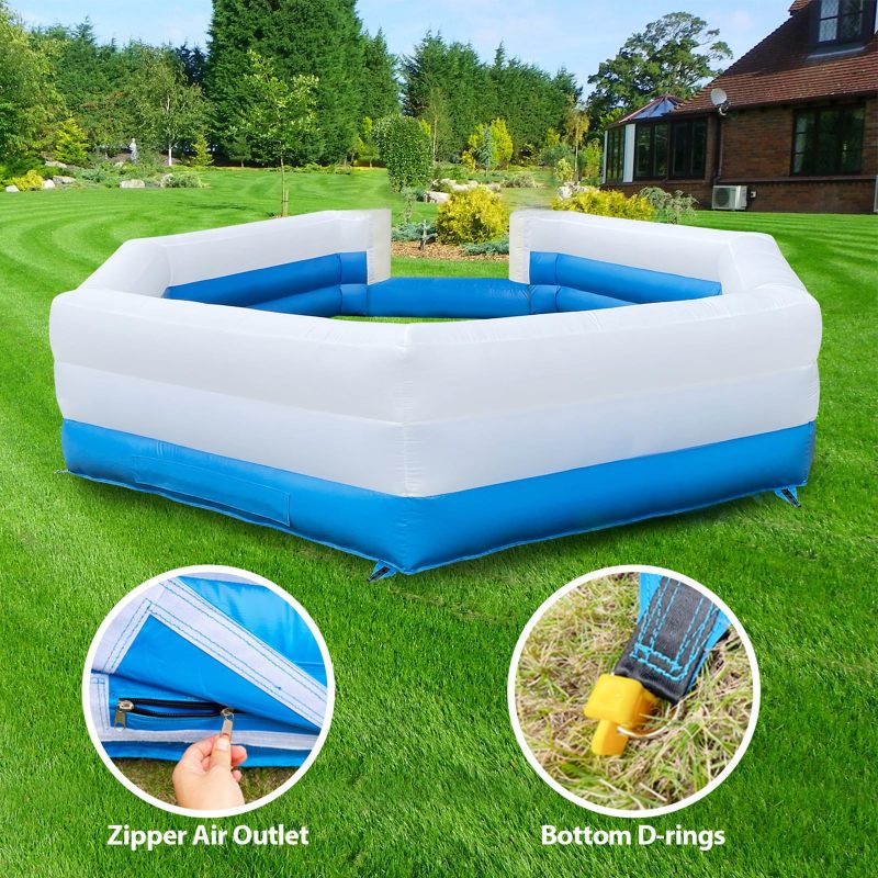 Inflatable 15FT Gaga Ball Pit Premium Portable Gaga Ball Pit with 350W Blower for Indoor Outdoor School Camps Churches Activity