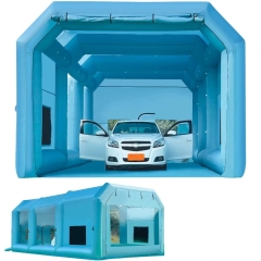 Portable Inflatable Paint Booth 30x18x12Ft (Blower Excluded) Inflatable Spray Booth with Air Filter System, Blow Up Spray Booth Tent - No Tool Room