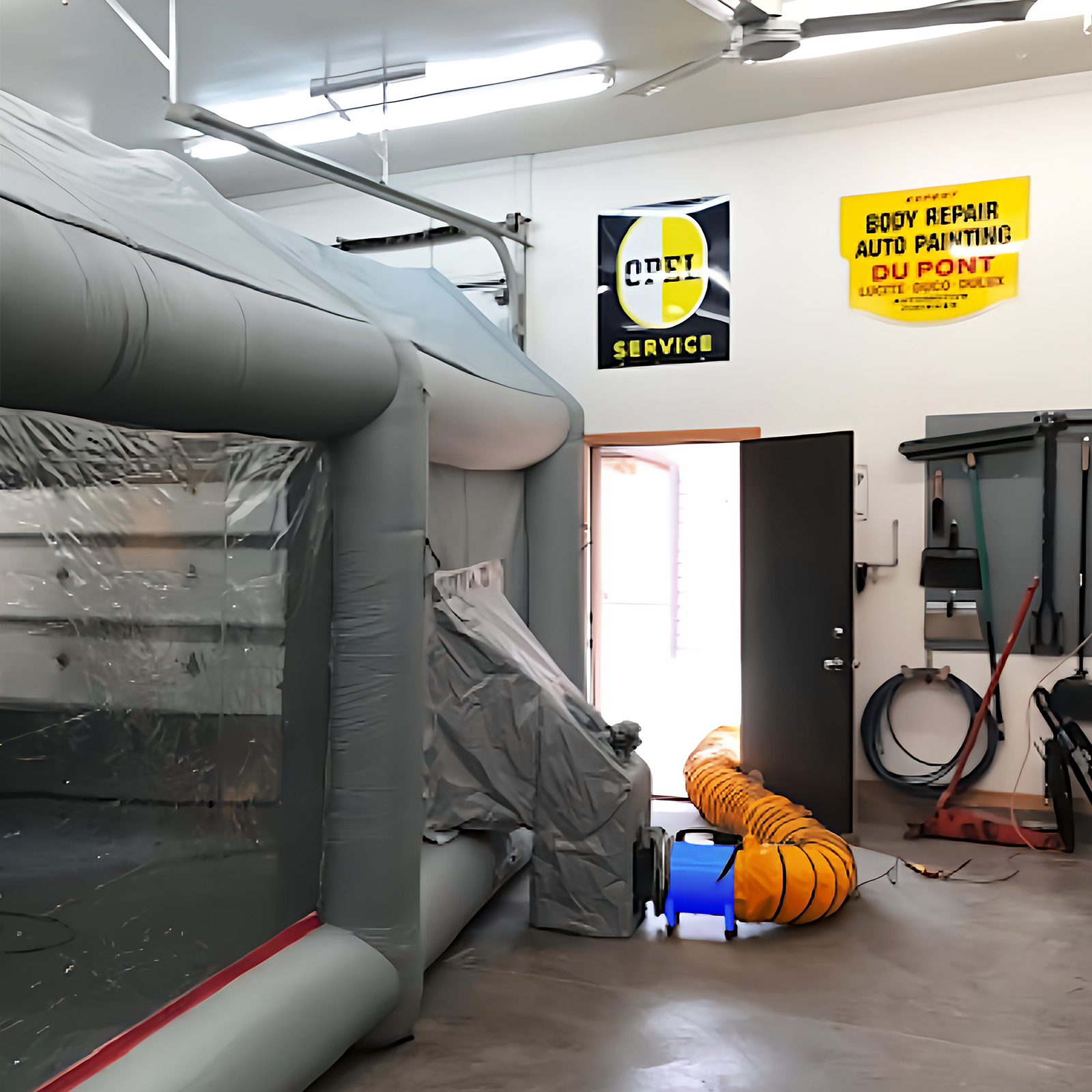 sewinfla inflatable paint booth-air draft device