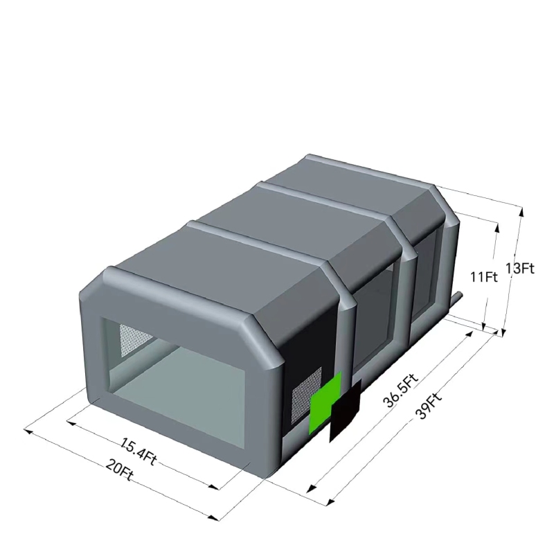 Custom Sewinfla Professional Inflatable Paint Booth 39x20x13Ft with 3 Blowers (950W+950W+950W) & Air Filter System Portable Paint Booth Tent Garage Inflatable Spray Booth Painting for Truck