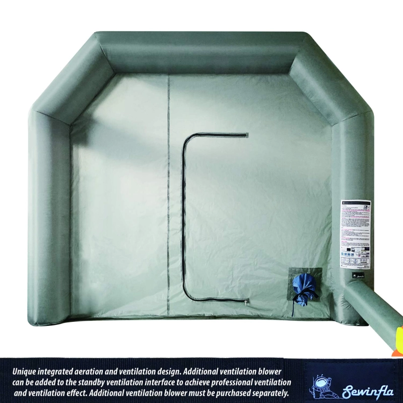 Sewinfla Professional Inflatable Paint Booth with Exhaust Fan and Air Draft Device (Upgrade 2024 Design) Inflatable Spray Booth with Air Filter System More Durable Portable Car Painting Booth Tent for Cars, Auto Parts, Furnitures Painting