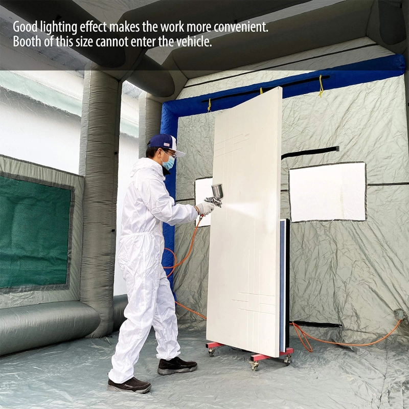 Sewinfla Professional Inflatable Paint Booth with Blowers Upgrade Inflatable Spray Booth More Durable Portable Car Painting Booth Tent with Air Filter System