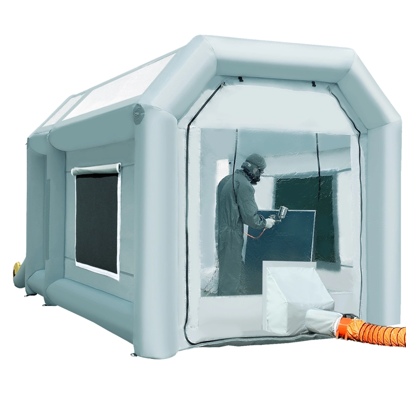 Sewinfla Professional Inflatable Paint Booth with Exhaust Fan and MINI Air Draft Device (Upgrade 2024 Design) Inflatable  Portable Spray Booth with Air Filter System for Furnitures, Auto Parts, Cars Painting