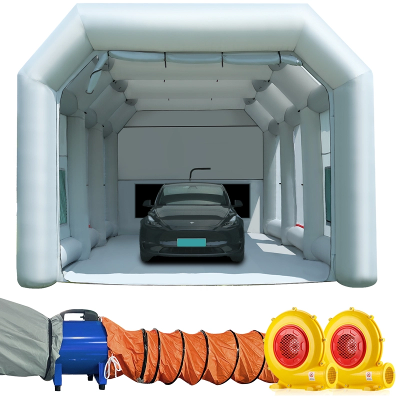 Sewinfla Inflatable Paint Booth with Exhaust Fan and MINI Air Draft Device (Upgrade 2024 Design) Inflatable Portable Paint Spray Booth with Air Filter System for Furnitures, Auto Parts, Cars Painting