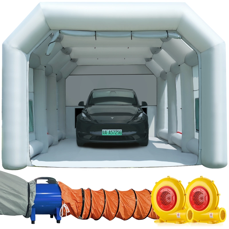 Sewinfla Inflatable Paint Booth with Exhaust Fan and MINI Air Draft Device (Upgrade 2024 Design) Inflatable Portable Paint Spray Booth with Air Filter System for Furnitures, Auto Parts, Cars Painting
