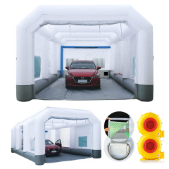 GORILLASPRO Inflatable Paint Booth 30x16x11Ft,Inflatable Spray Booth with (950W+750W) Blowers,Upgrade Air Filter System Environment Friendly,More Durable Portable Spray Painting Tent Booth