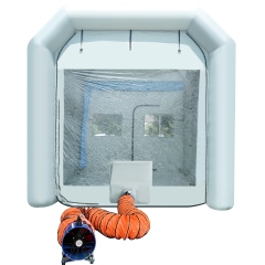 Sewinfla Inflatable Paint Booth 12.5x11.2x11.2Ft with Exhaust Fan and MINI Air Draft Device (Great Value Combo) -Upgrade 2024 Design Inflatable Portable Paint Spray Booth with Air Filter System for Furnitures, Auto Parts, Cars Painting