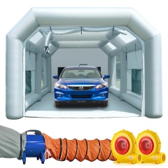 Sewinfla Inflatable Paint Booth 20x10x9Ft with Exhaust Fan and MINI Air Draft Device (Great Value Combo) -Upgrade 2024 Design Inflatable Portable Paint Spray Booth with Air Filter System for Parts,Motorcycles