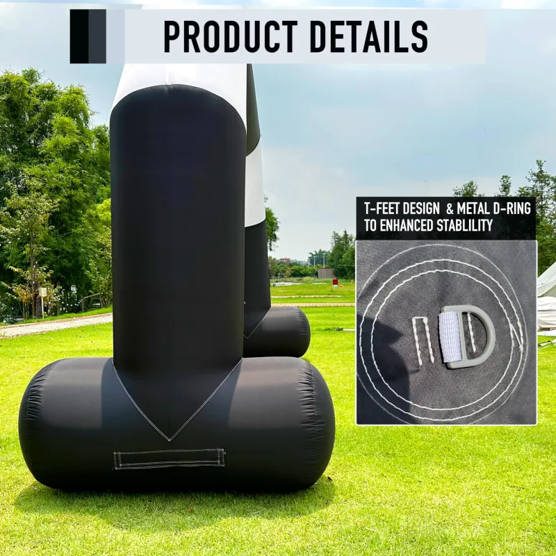 Sewinfla 20ft Inflatable Arch Black & White Style with 250W Powerful Blower | Hexagon Inflatable Archway Perfect for Start-Finish Line Events, Outdoor Racing, and Business Advertising