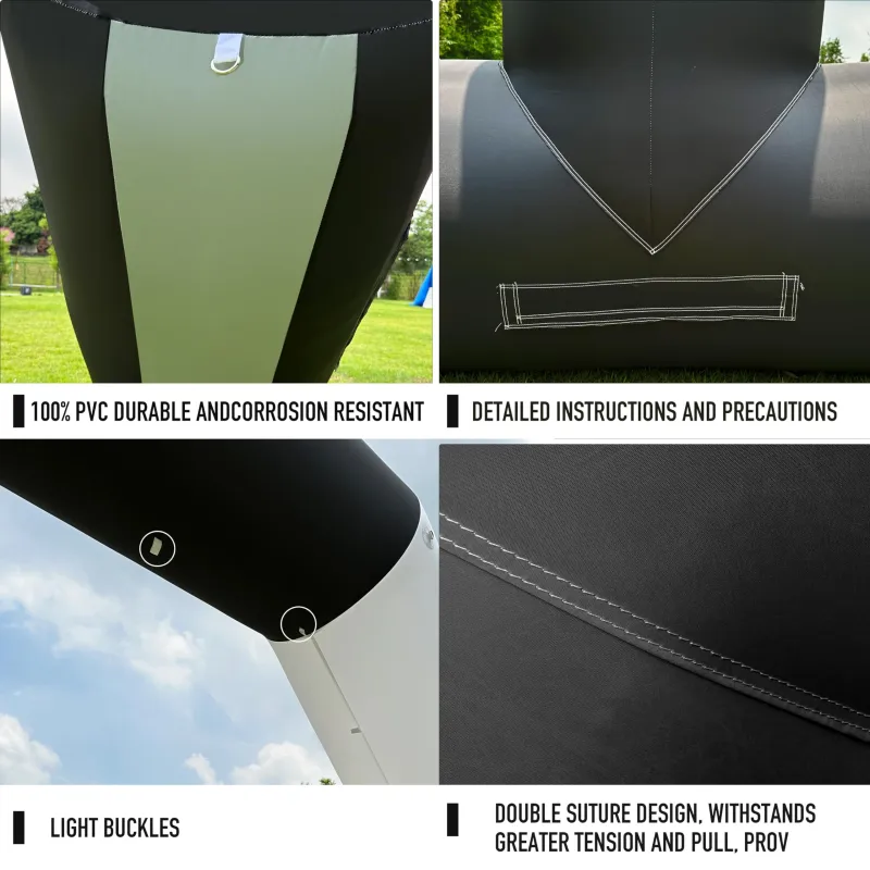Sewinfla 20ft Inflatable Arch Black & White Style with 250W Powerful Blower | Hexagon Inflatable Archway Perfect for Start-Finish Line Events, Outdoor Racing, and Business Advertising