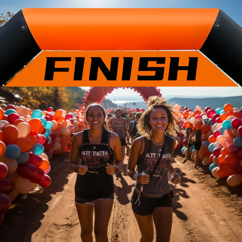 20Ft Inflatable Arch Color- Blocked Style with 250W Powerful Blower | Hexagon Inflatable Archway Perfect for Start-Finish Line Events, Outdoor Racing, and Business Advertising