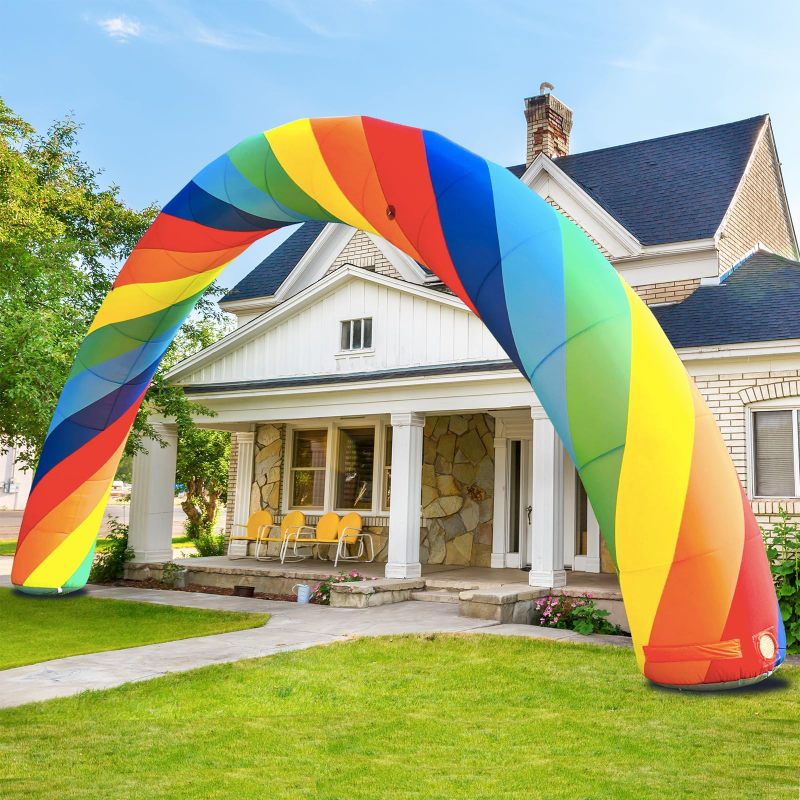 [Lowest price in 90 days] Inflatable Arch - 26Ft Inflatable Rainbow Arch with Built in 150W Blower for Birthdays, Parties, and Garden Decor | Inflatable Archway for Outdoor Events and Commerce Advertising