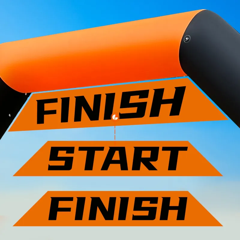 20Ft Inflatable Arch Color- Blocked Style with 250W Powerful Blower | Hexagon Inflatable Archway Perfect for Start-Finish Line Events, Outdoor Racing, and Business Advertising