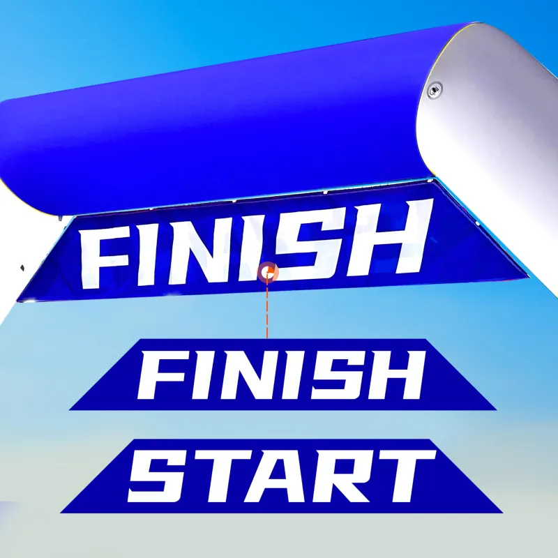 20ft Inflatable Arch Black & White Style with 250W Powerful Blower | Hexagon Inflatable Archway Perfect for Start-Finish Line Events, Outdoor Racing, and Business Advertising