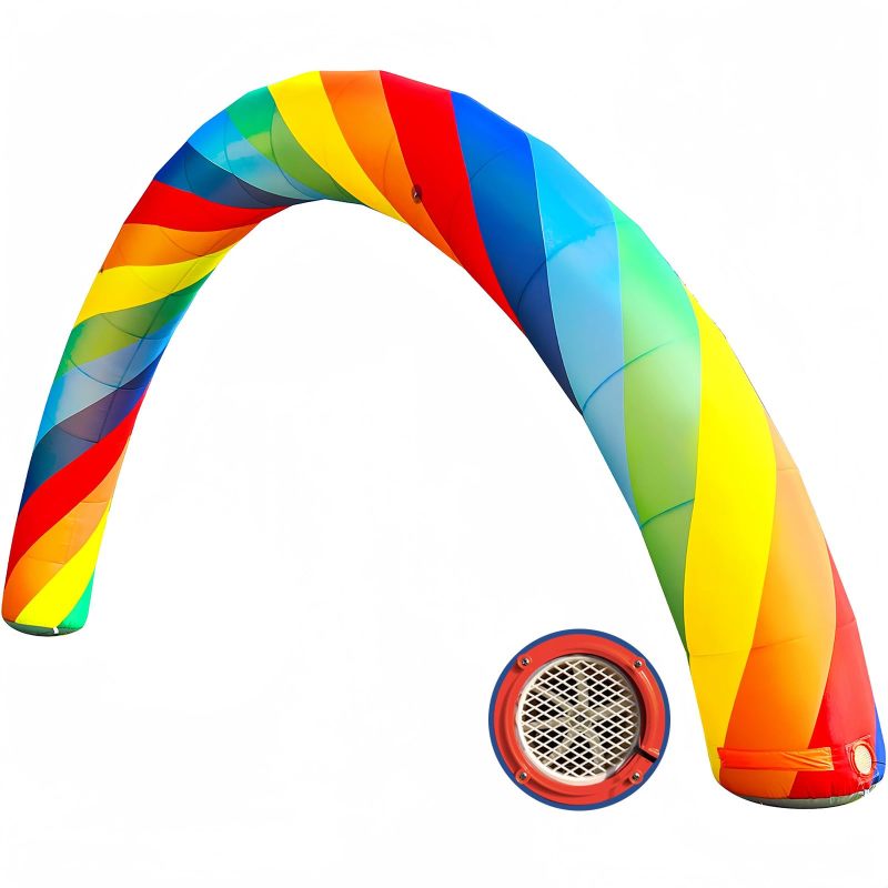 [Lowest price in 90 days] Inflatable Arch - 26Ft Inflatable Rainbow Arch with Built in 150W Blower for Birthdays, Parties, and Garden Decor | Inflatable Archway for Outdoor Events and Commerce Advertising