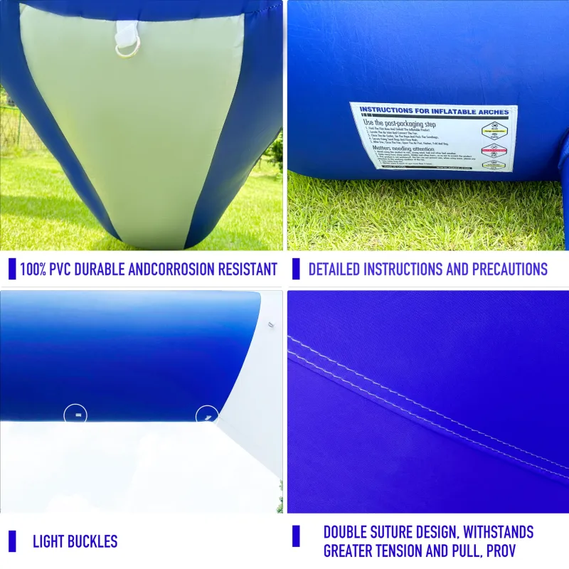 20ft Inflatable Arch Black & White Style with 250W Powerful Blower | Hexagon Inflatable Archway Perfect for Start-Finish Line Events, Outdoor Racing, and Business Advertising